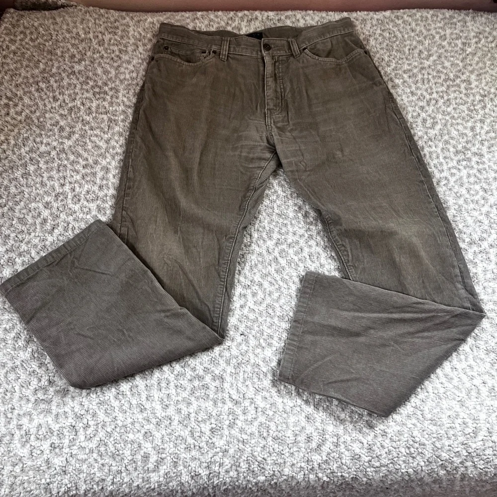 J. Crew The Sutton Corduroy Pants Mens‎ 33x32 Tan Khaki Straight Leg A8934